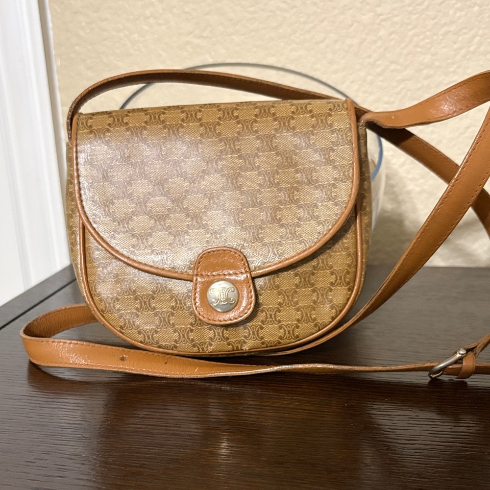 Celine Macadam Canvas Mini Crossbody Bag